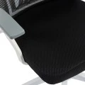 Καρέκλα γραφείου Plymot pakoworld λευκή - mesh μαύρο 48x58x112-122εκ