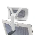 Καρέκλα γραφείου Plymot pakoworld λευκή - mesh μαύρο 48x58x112-122εκ