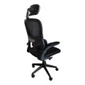 Recko office chair pakoworld mesh fabric in black shade 64x58x123-133cm