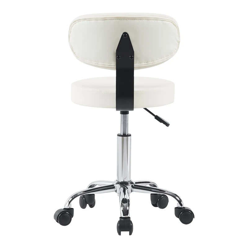 Mafeshi pakoworld pu office-work chair on wheels in white shade 45x44x70-82cm