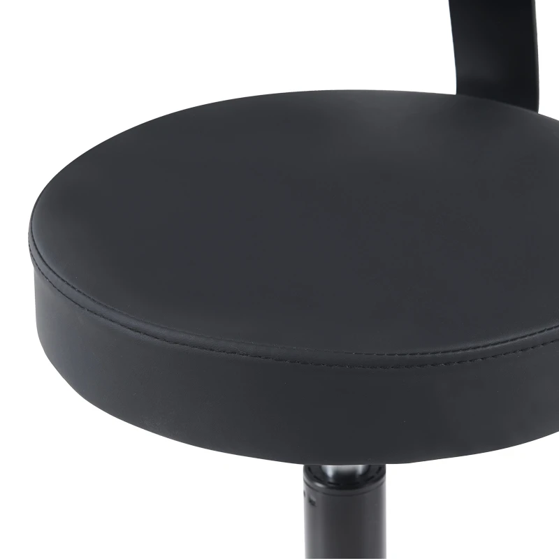 Mafeshi pakoworld pu office-work chair on wheels in black shade 45x44x70-82cm