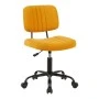 Office chair Warra pakoworld fabric in yellow shade 50x52x76-86cm