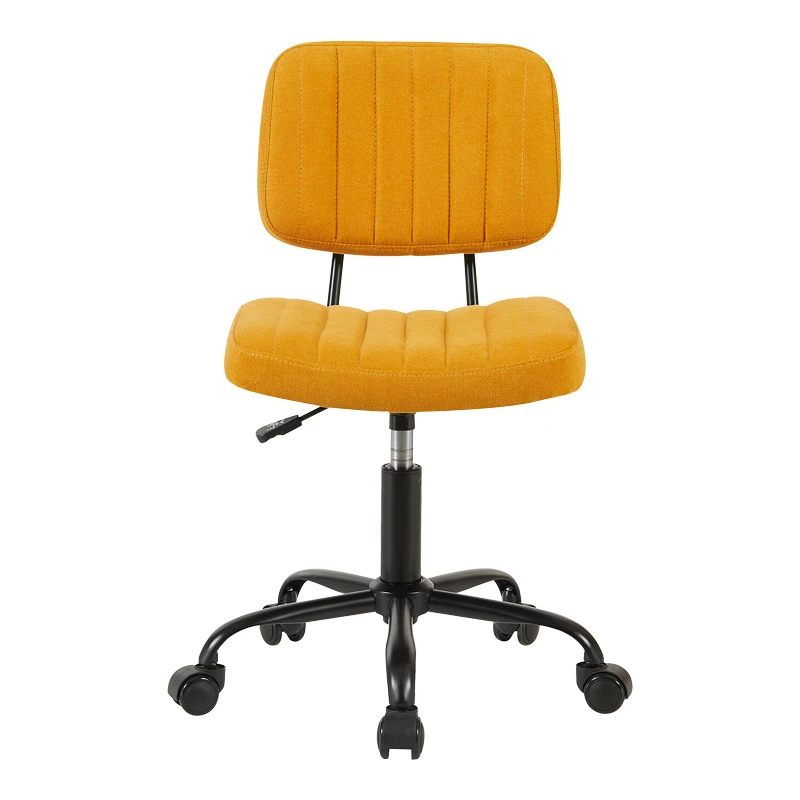 Office chair Warra pakoworld fabric in yellow shade 50x52x76-86cm