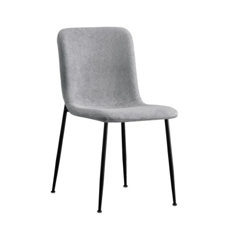 Gratify pakoworld chair gray fabric-leg black metal 43x56x83cm
