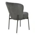 Chair Houlian pakoworld athracite fabric-black metal leg 46x66x89cm
