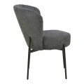 Chair Houlian pakoworld athracite fabric-black metal leg 46x66x89cm