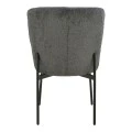 Chair Houlian pakoworld athracite fabric-black metal leg 46x66x89cm