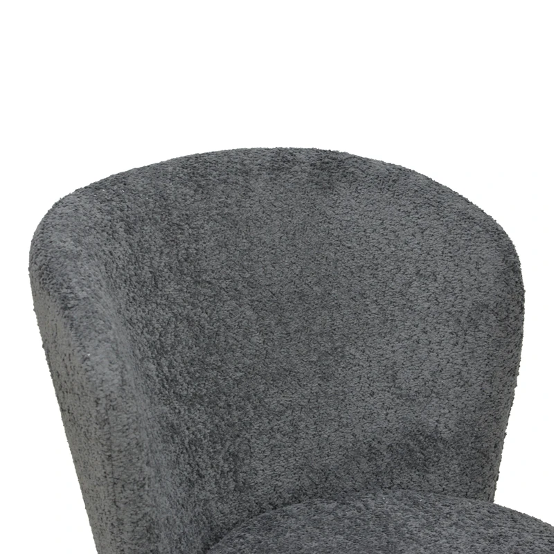 Chair Houlian pakoworld athracite fabric-black metal leg 46x66x89cm
