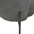 Chair Houlian pakoworld athracite fabric-black metal leg 46x66x89cm