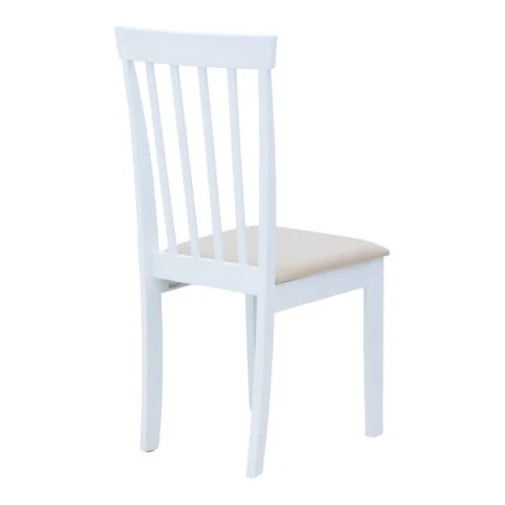 Houston chair pakoworld rubberwood in white shade 40x49x94cm