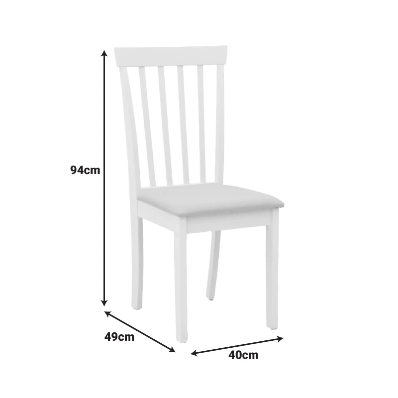 Houston chair pakoworld in white shade 40x49x94cm