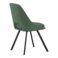 Chair Initiate pakoworld fabric green-black metal leg 48x57x85cm