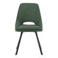 Chair Initiate pakoworld fabric green-black metal leg 48x57x85cm