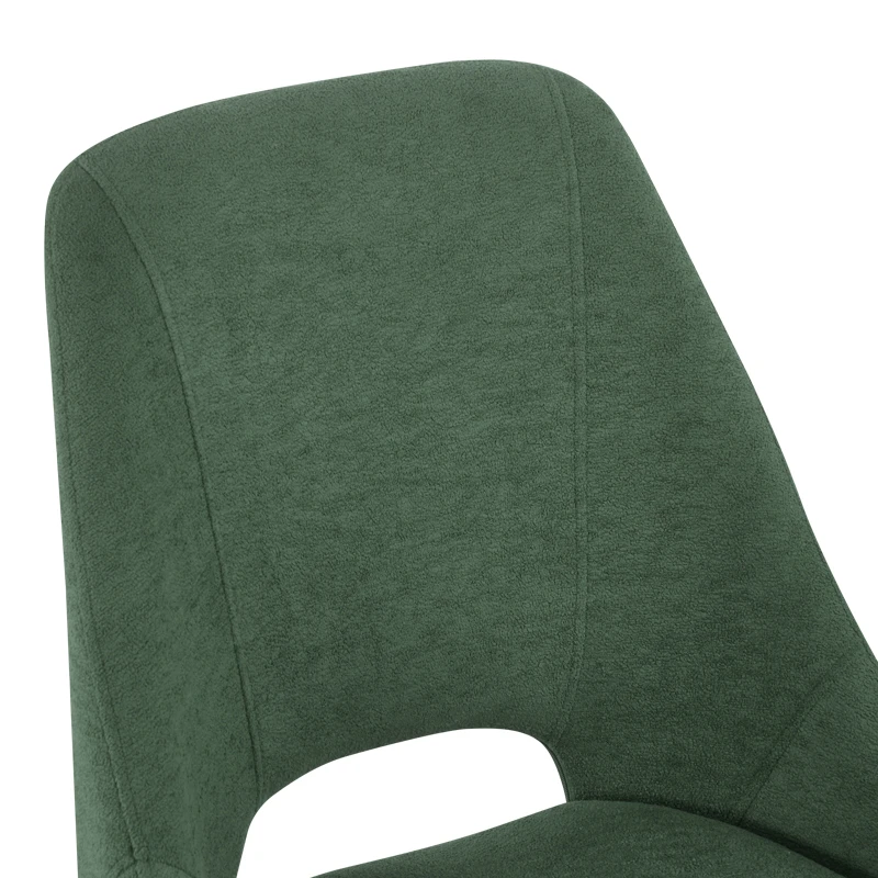 Chair Initiate pakoworld fabric green-black metal leg 48x57x85cm