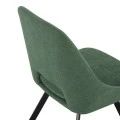 Chair Initiate pakoworld fabric green-black metal leg 48x57x85cm