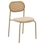 Stackable chair James pakoworld pe rattan fabric beige-metal natural