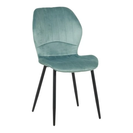 Jelour pakoworld velvet chair in pistachio shade 46.5x60x84cm