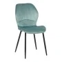 Jelour pakoworld velvet chair in pistachio shade 46.5x60x84cm