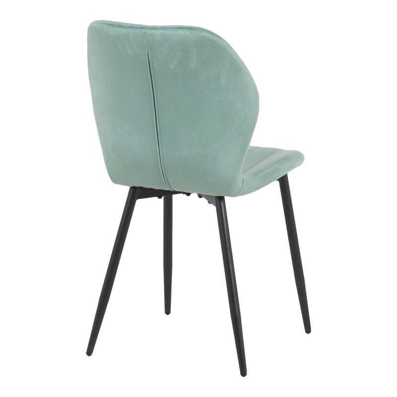 Jelour pakoworld velvet chair in pistachio shade 46.5x60x84cm
