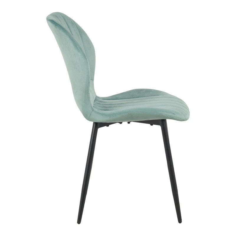 Jelour pakoworld velvet chair in pistachio shade 46.5x60x84cm
