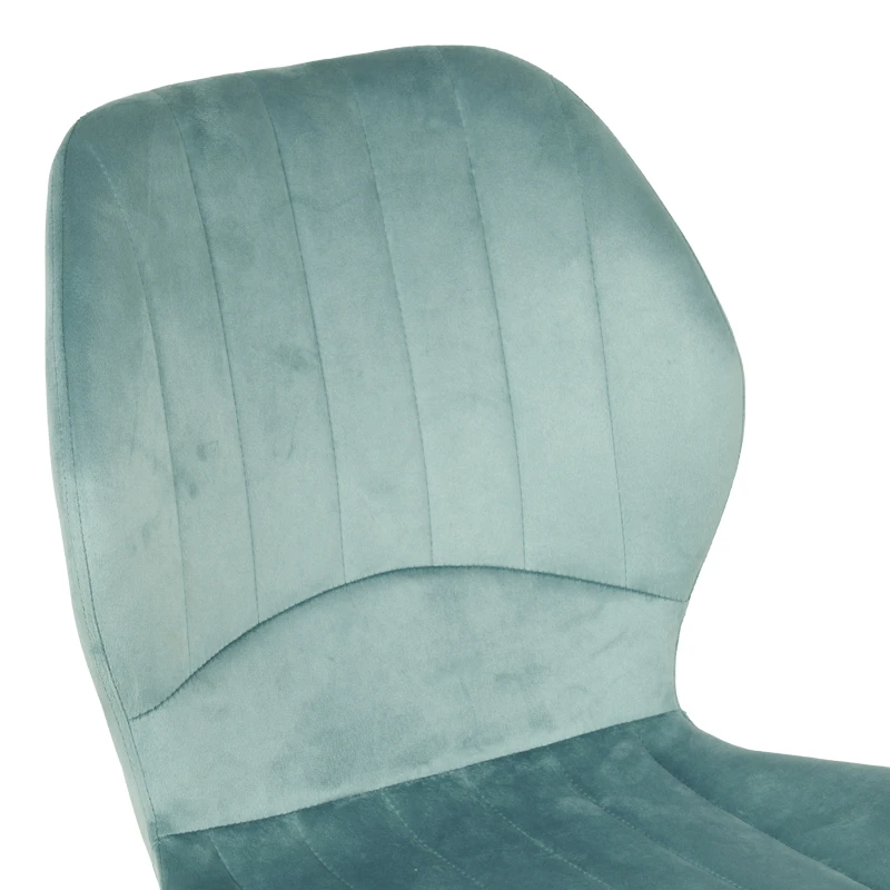 Jelour pakoworld velvet chair in pistachio shade 46.5x60x84cm