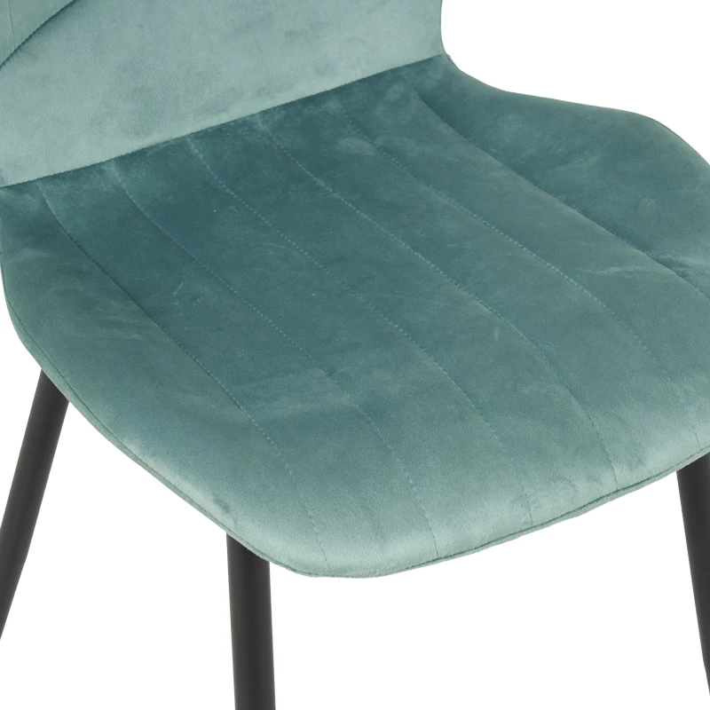 Jelour pakoworld velvet chair in pistachio shade 46.5x60x84cm