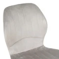 Jelour pakoworld velvet chair in grey shade-black metal legs 46.5x60x84cm