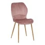 Jelour pakoworld velvet chair in rotten apple shade-natural metal legs 46.5x60x84cm