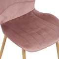 Jelour pakoworld velvet chair in rotten apple shade-natural metal legs 46.5x60x84cm