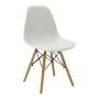 Julita pakoworld chair white PP with wooden legs in natural finish 46x52x81cm