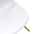 Julita pakoworld chair white PP with wooden legs in natural finish 46x52x81cm