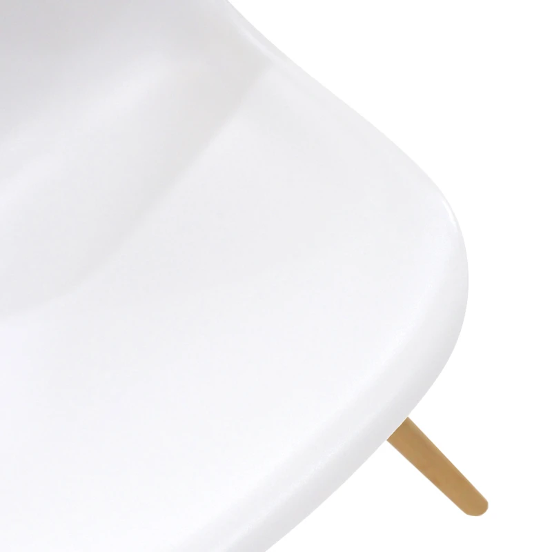 Julita pakoworld chair white PP with wooden legs in natural finish 46x52x81cm