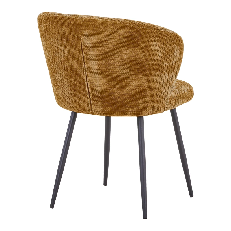 Karg pakoworld chair camel fabric-leg black metal 57x62x80cm