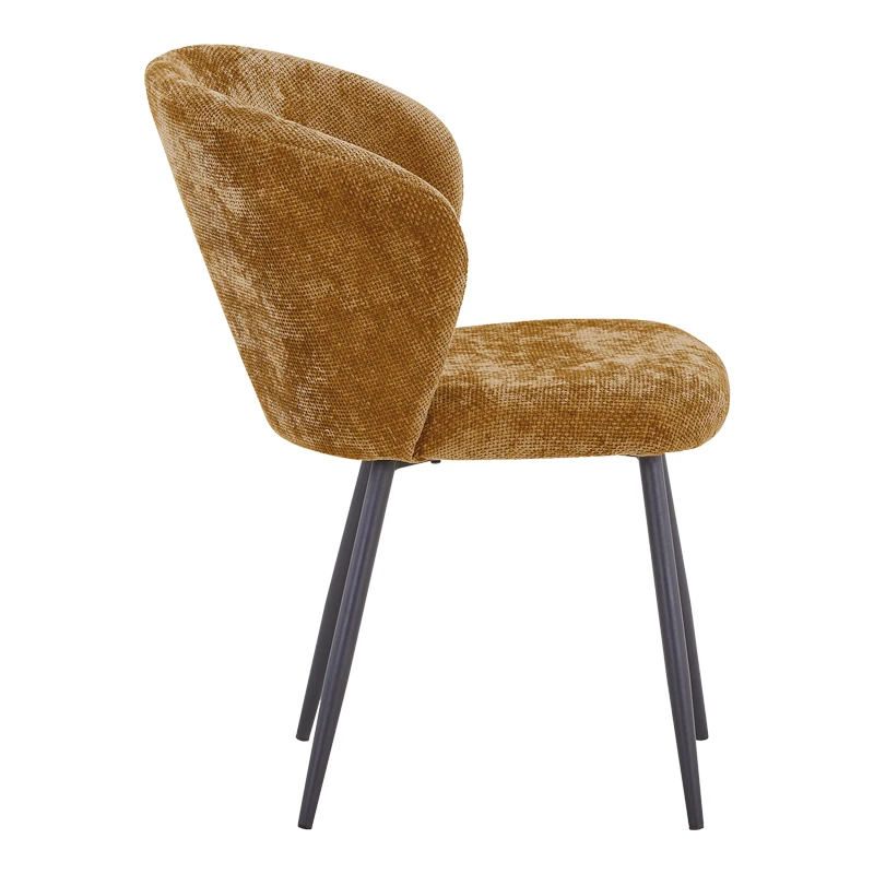 Karg pakoworld chair camel fabric-leg black metal 57x62x80cm
