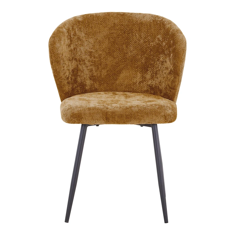 Karg pakoworld chair camel fabric-leg black metal 57x62x80cm