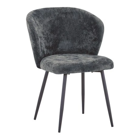 Karg pakoworld chair grey fabric-leg black metal 57x62x80cm
