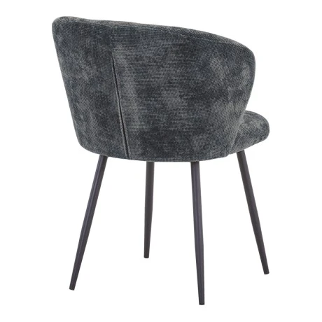 Karg pakoworld chair grey fabric-leg black metal 57x62x80cm