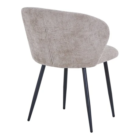 Karg pakoworld chair beige fabric-leg black metal 57x62x80cm