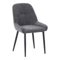 Larissia pakoworld chair anthracite fabric-black metal leg 53x59x89cm