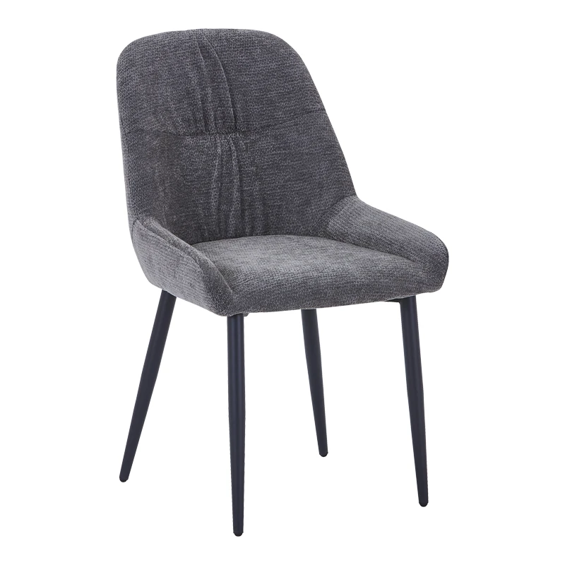 Larissia pakoworld chair anthracite fabric-black metal leg 53x59x89cm