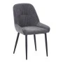 Larissia pakoworld chair anthracite fabric-black metal leg 53x59x89cm