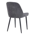 Larissia pakoworld chair anthracite fabric-black metal leg 53x59x89cm