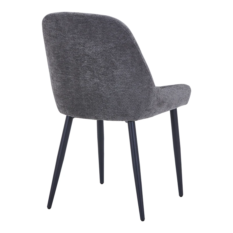 Larissia pakoworld chair anthracite fabric-black metal leg 53x59x89cm