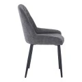 Larissia pakoworld chair anthracite fabric-black metal leg 53x59x89cm