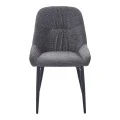 Larissia pakoworld chair anthracite fabric-black metal leg 53x59x89cm