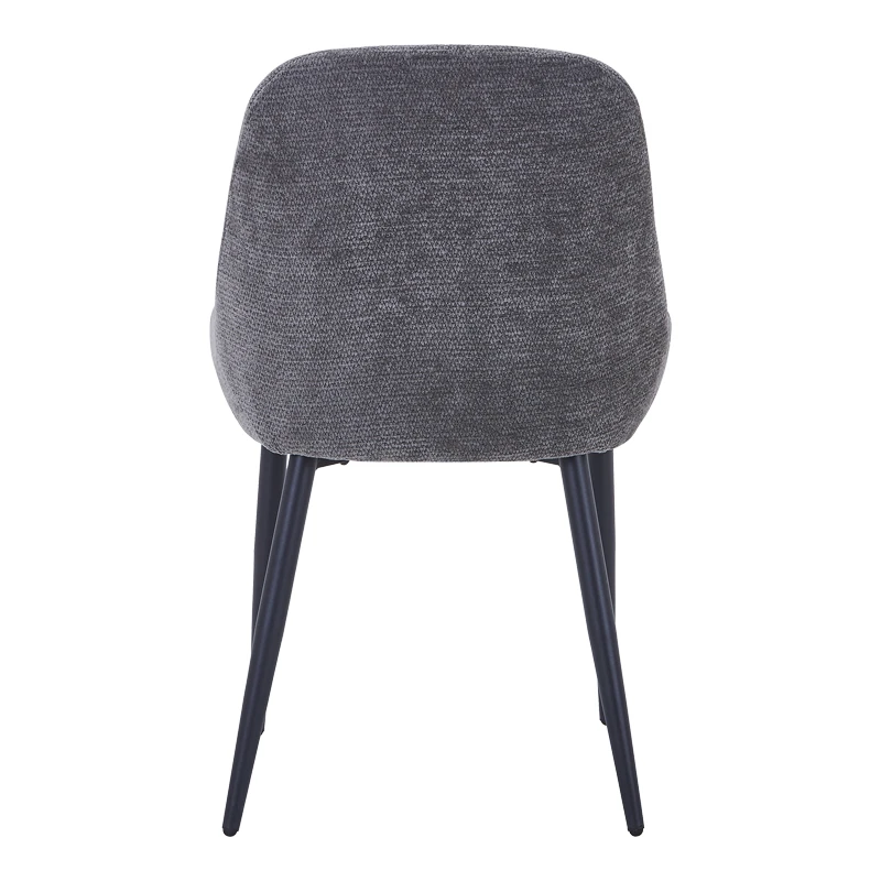 Larissia pakoworld chair anthracite fabric-black metal leg 53x59x89cm