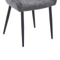 Larissia pakoworld chair anthracite fabric-black metal leg 53x59x89cm