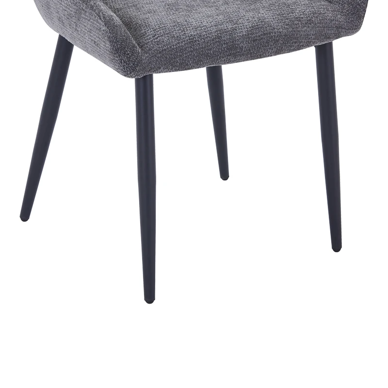 Larissia pakoworld chair anthracite fabric-black metal leg 53x59x89cm
