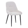 Larissia pakoworld chair white fabric with black metal leg 53x59x89cm