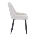 Larissia pakoworld chair white fabric with black metal leg 53x59x89cm